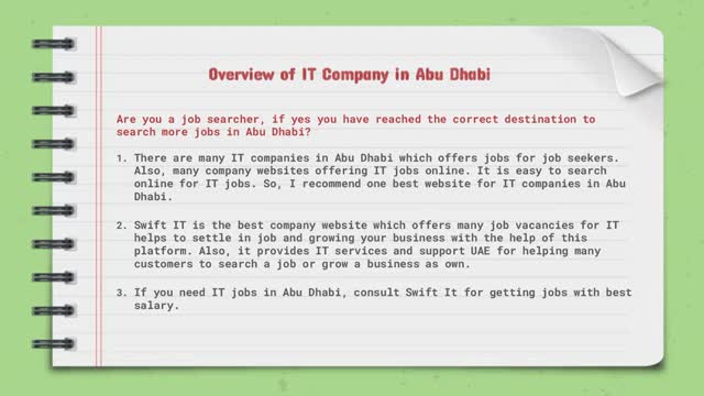 Leading IT Services and Support in Abu Dhabi SwiftIT.ae