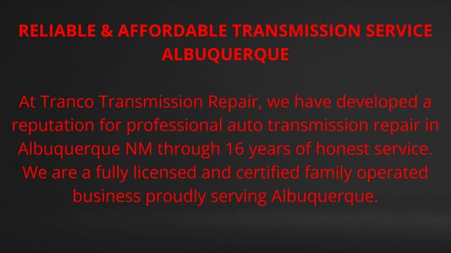 Tranco Transmission Repair : Best Truck Transmission Service in Albuquerque, NM