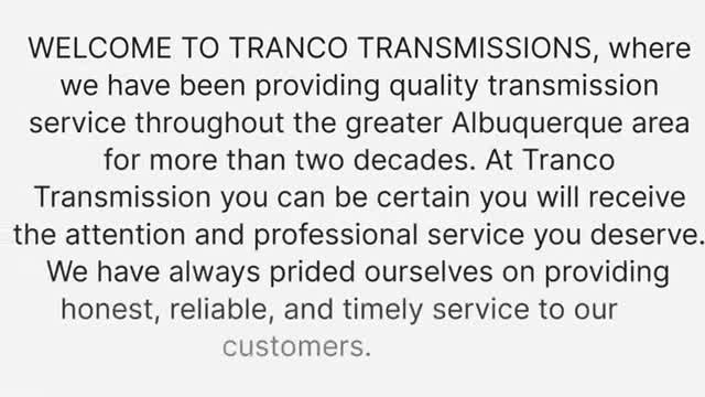 Tranco Auto Transmission Repair in Albuquerque, NM