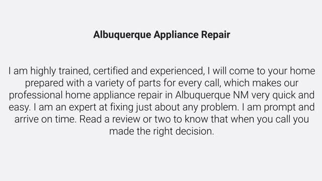 Mr. Eds : #1 Appliance Repair in Albuquerque, NM