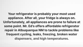 Mr. Eds Refrigerator Repair in Albuquerque, NM | 87114