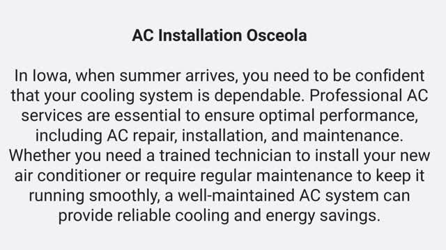 Gilbert Home Comfort : AC Installation in Osceola, IA