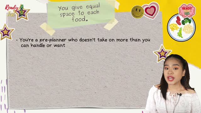 How do you place your food on your plate?