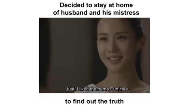 Decided to stay at home of husband and the mistress