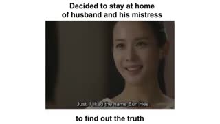 Decided to stay at home of husband and the mistress