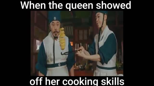 When the queen showed off her cooking skills