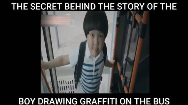 LITTLE BOY DRAWS GRAFFITI ON THE BUS