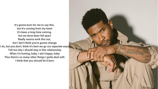 Burn - Usher (Lyrics)