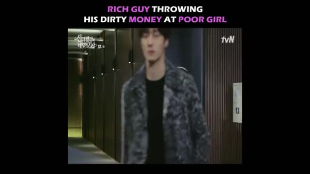 Rich Guy Throwing His Dirty Money at Poor Girl