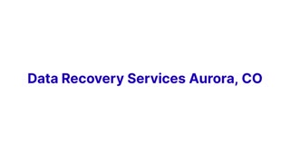 Qubex Data Recovery in Aurora, CO | 80014