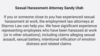Stavros Law P.C : Sexual Harassment in Lawyer, Utah | (801) 758-7604